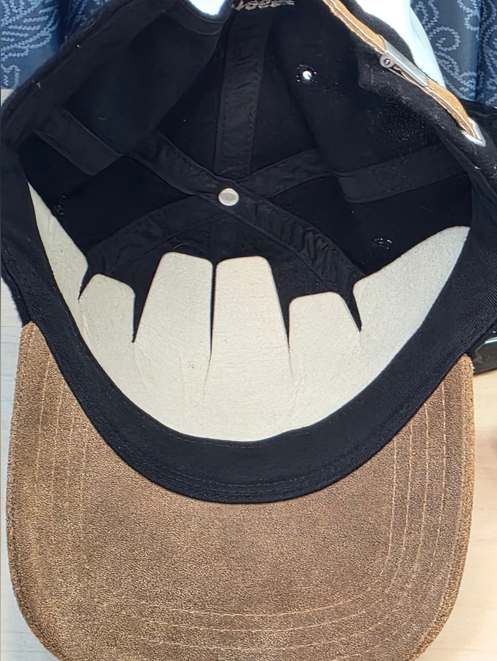 Vans "Off The Wall" Wool Felt Blend & Suede Strapback Hat OSFM - Picture 7 of 9